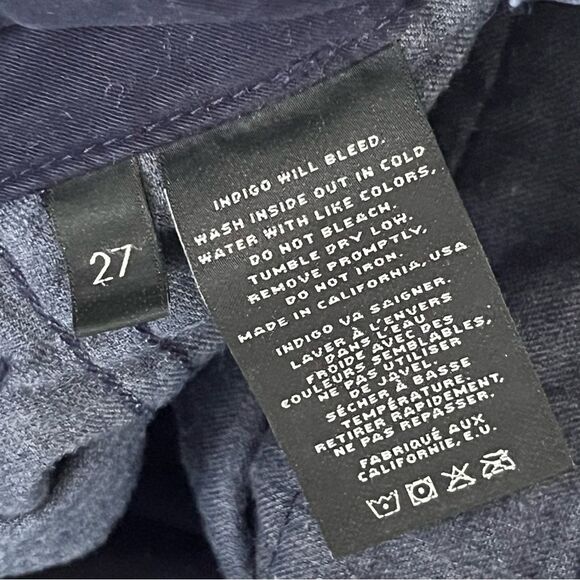 J. Brand Inez Pants Size 27 Navy Blue Slim Fit Chinos Preppy Classic - Picture 5 of 6